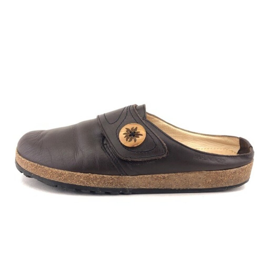 Haflinger Charlotte Bavarian Brown Leather Clogs EUR 42